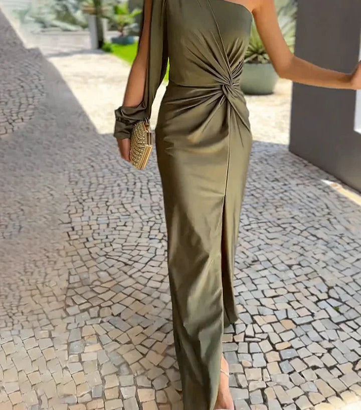 Nanette - Luxury One Shoulder Long Dress