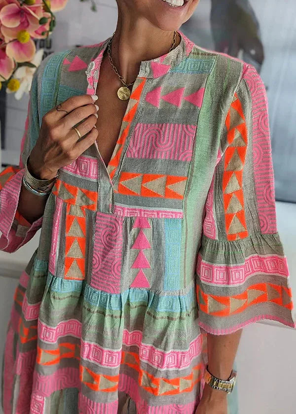 ELLIE - BREATHABLE COTTON HEMP SUMMER DRESS