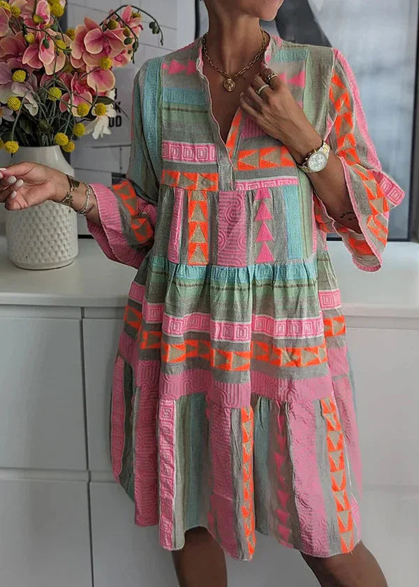ELLIE - BREATHABLE COTTON HEMP SUMMER DRESS